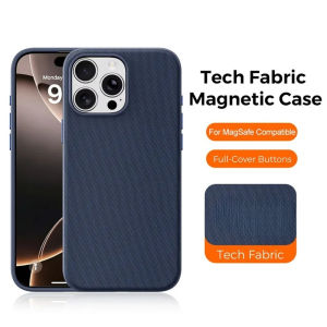 szhaiyu | Luxury Tech Woven Magnetic Phone Case For iPhone 18 17 16 15 14 13 12 Pro Max Plus For Magsafe Wireless Charge Back Cover Fundas