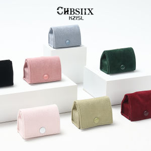 C & K Portable Flannel Bag Ring Box Mini Ear Studs Earrings Cosmetics Bag Small and Exquisite Jewellery Box Travel
