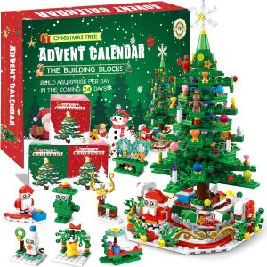 Advent Calendar Christmas Tree Building Set 24 Days Christmas Countdown Calendar Creative Xmas New Year Gifts For Kids Adults