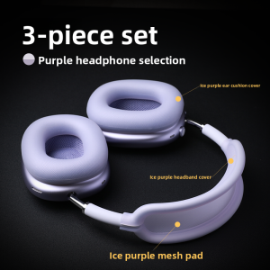 WOMIMT Airpods Max Protective Case Set 3 Decorative Silicone Headband Headset Cover Compatible with Bluetooth Headphones
