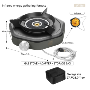 BISINNA Outdoor Infrared Combustion Stove Portable Camping Gas Burner Lightweight Camping Supplies for Picnic Hiking
