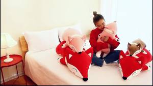 Cute Fox Fur Plush Toy 35cm-120cm Grab hine Doll Female Birthday Present Holiday Gifts Large Rag Doll Soft Throw Pillow Bed Children Toy
