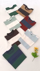 Kaos Anak Salur Laki laki 1-10th Kaos Stripe Cowok Perempuan Baju Atasan Anak