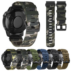 1PCS Camouflage Nylon strap For Garmin Tactix 8 47mm 51mm Fenix8 E 7 7X Pro 6 6X 5X Instinct 3 Epix QuickFit 22mm 26mm bracelet