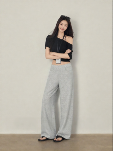JUEQIDEXIAOGEZI | Slim Fit Comfortable Loose Pant Grey