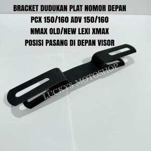 Bracket Dudukan Plat Nomor Visor Depan Pcx 150/160 Adv 150/160 Nmax Lexi Xmax