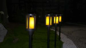SXH  New Solar Simulation Flame Lamp Outdoor Waterproof Courtyard Lamp Garden Decoration LED Ground Stake Lawn Light