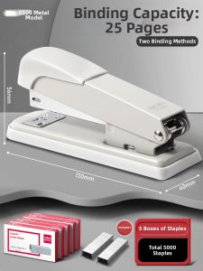 deli | Deli Large Office Use Stapler Machine Metal Thick Manual Binding Machine Student Multi-Function Stapler Medium Size Book Stapler