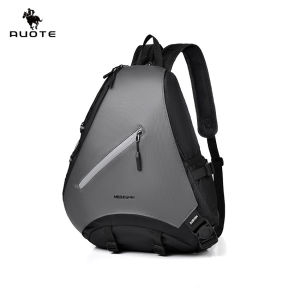 AUOTE Outdoor Chest Bag Men Women Multifunctional Hiking Bag Waterproof Crossbody Bow Bag Leisure Travel Shoulder Bag Lightweight Sports Fitness Bag Casual Camping Bag
