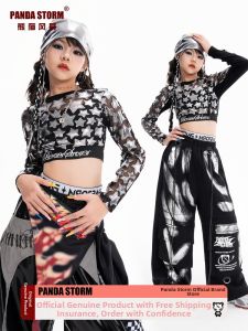 PANDA STORM | Stylish Jazz Dance Outfit Crop Top & Long Pants