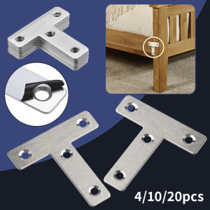 4/10/20pcs T-shaped corner brackets 60mm (2.36in) right angle flat brackets fasteners used to stabilize tables and chairs