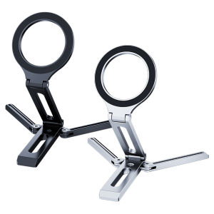 [Motorcity]Magnetic Phone Tripod Aluminum Alloy Smartphone Desk Stand Multifunctional Portable Desktop Phone Mount for iPhone 12-15
