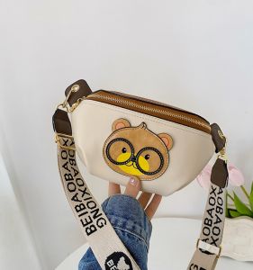 Trendy Bear Cub Crossbody Bag Womens New 2025 Unique Cartoon Waist Bag Fashionable All-Match Single Shoulder Sling Bag