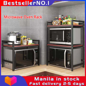 Bestseller 2/3 Tier Microwave Oven Rack Kitchen Organizer Microwave Oven Shelf Large Load Capacity Mini Wooden Kitchen Storage Rack