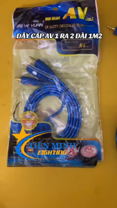[GIÁ RẺ] Dây Cáp AV 1 Ra 2 Đầu Dây dài 1.2m