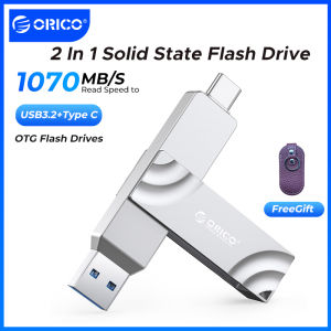 ORICO 1000Mb/s 512GB 1TB 2TB Dual Interface SSD OTG Pendrive Type C Gen 2 USB C Memory Flash Drives Files Transfer in 1S Transfer Data without Adapters
