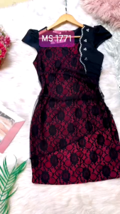 MYDU SHOP MS 1771 Đầm Phối Ren Sen Sang Trọng Kết Xoàn