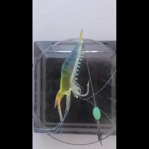 Nexlent 1PCS Soft Prawn Shrimp Swivel Wobbler Hook Luminous Silicon Soft Artificial Bait With Hooks
