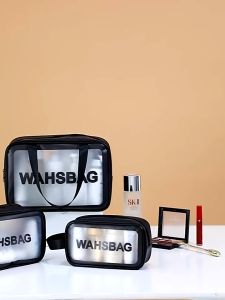 TAS KOSMETIK Transparan Washbag Travel Waterproof Pouch Makeup Organizer