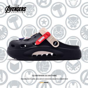 Marvel Mens Slip-On Sandals Fall New Casual Outdoor Wear-Resistant Soft Bottom Covered Toe Thick Bottom Heightening Slippers