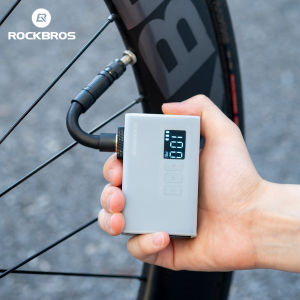 RockBros | Bơm Xe Đạp Điện ROCKBROS 120 PSI Bơm Hơi Di Động Sạc Lại Được Với Màn Hình Kỹ Thuật Số Hợp Kim Nhôm Dành Cho Xe Đạp