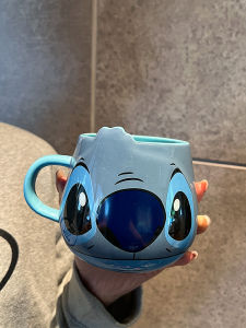 WANGBAIFU | Stitch Ceramic Cup Home Office Use Birthday Gift
