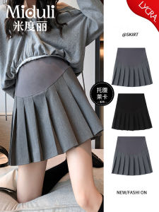 กระโปรงสั้นทรงเอสำหรับคุณแม่ตั้งครรภ์ ฤดูใบไม้ผลิและฤดูใบไม้ร่วง สไตล์เกาหลี ปกติ เหมาะกับทุกวัย