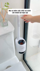 Bộ Cọ Bồn Cầu Nhà Vệ Sinh ECOMAC Kèm Gói Tẩy Rửa Một Lần Dụng Cụ Vệ Sinh Nhà Tắm Bếp Gương Kính Tiện Lợi