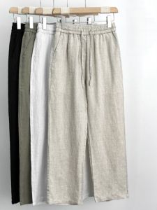 PENGUINDANCE | High-End Pure Linen Mens Summer Thin Cotton-Linen Casual Pants Loose Straight Leg Long Trousers Breathable Comfortable Business Gentleman