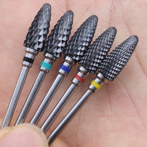 1Pcs Black Ceramic Electric Nail Drill Bits Remove Hard Gel Nail Art with Low Allergenicity Fine ceramic 2.35mm shank diam