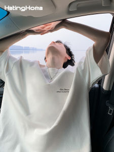 HetingHOME | เสื้อยืดแขนสั้นหลวมสไตล์อเมริกันสำหรับคู่รัก Hetinghome ฤดูร้อนปี 2024 เสื้อยืดผู้ชายผู้หญิงแบบไม่ระบุเพศ ทรงหลวม สไตล์ฮิปฮอป