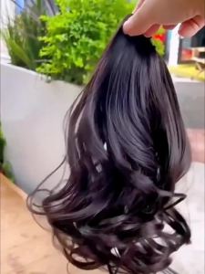 Pearl Curl Lifelike Long Hair High Ponytail