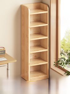 ตู้หนังสือมุมไม้เนื้อแข็ง ตู้หนังสือแบบตั้ง ตู้หนังสือแบบเรียบง่าย ตู้หนังสือสำหรับห้องนั่งเล่น ตู้หนังสือสำหรับบ้าน ตู้หนังสือสำหรับเด็ก