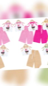 Bộ đồ sát nách quần ống rộng bé gái thun gân hình in koromi love cho bé 6kg -30kg.SNQD04