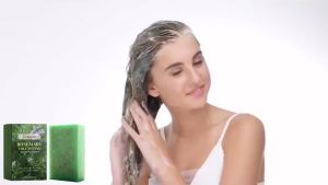 Rosemary Volumizing Shampoo Soap Thickening Gentle Cleansing Smoothing Nourishing Scalp Oil Control Refreshing Shampoo Bar 100g
