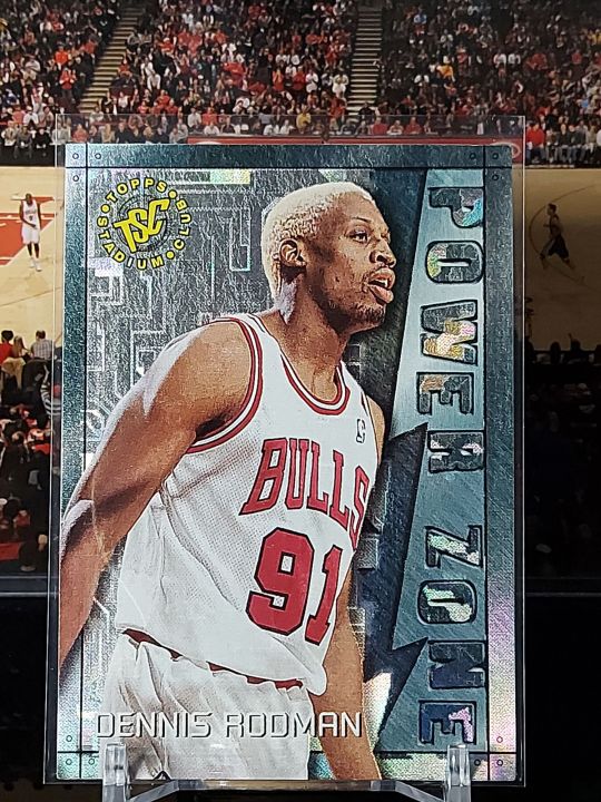 rare NBA card Dennis Rodman 95-96 Topps Stadium Club insert Power Zone  #PZ10 nrmnt Bulls | Lazada PH