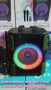 V2S S8Q10 TOP OUTDOOR SMART AUDIO PARTY SPEAKER WITH 5D SURROUND SOUND & RGB LED LIGHT EFFECTS