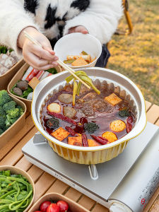 เครื่องครัวแบบใช้แล้วทิ้งสำหรับปิกนิก ปิ้งย่าง แคมป์ เครื่องมือทำอาหารแบบใช้แล้วทิ้งสำหรับกลางแจ้ง เครื่องประดับอาหารแบบใช้แล้วทิ้ง PP แบบกลม