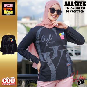 KAOS GYL TERBARU 2024: Fashion Atasan Wanita Lengan Panjang Hijab Style Kekinian Trendy