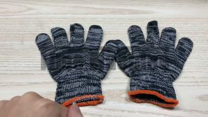 1 Pair Or 12 Pair High Quality Black Cotton Knitted Safety Hand Work Gloves