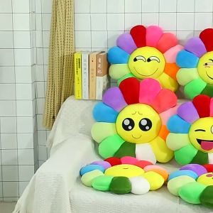 Flower Plush Cushion Soft and Comfortable Sunflower Pillow Childrens Bedroom Decoration Petal Throw Pillow Office Chair Cushion