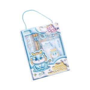 6 ชิ้น/เซ็ตน่ารัก 3D การ์ตูนชุดเครื่องเขียนของขวัญที่สมบูรณ์แบบสำหรับการเริ่มต้นของปีการเรียนดินสอ โน๊ตบุ๊ค ไม้บรรทัด ชุดยางลบ