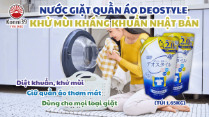 NƯỚC GIẶT QUẦN ÁO KHỬ MÙI KHÁNG KHUẨN NHẬT BẢN DEOSTYLE (TÚI 1.65KG) Nước Giặt Antibacterial 1.65Kg Nước Giặt Khử Mùi Cho Mọi Loại Vải - Lazada