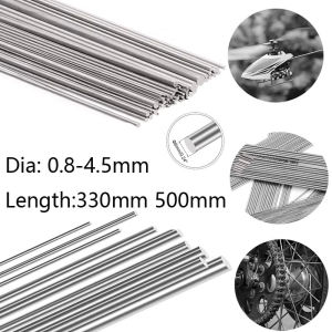 5Pcs Stainless Steel Round Rod Lathe Bar Stock Tool Diameter 0.8~4.5mm Length 330 Mm/500mm Corrosion Resistant