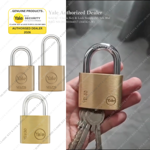 Yale Long Shackle Padlock Solid Brass YE1 Essential Series 20mm 25mm 40mm 50mm