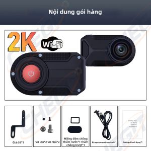 Camera Hành Trình Xe Máy 2K HD WiFi 140 Độ ° Ghi Hình Vòng Lặp Chống Nước IP65 Góc Rộng Dành Cho Việc Đi Xe Ngoài Trời