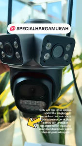 Kamera Keamanan Ipcam Wifi V380/ V380pro Tiga Lensa dengan Berbagai Layar & Kejernihan Khusus - Penglihatan Malam Fullcolor dan Infrared Komunikasi Dua Arah Deteksi Gerak