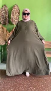 WIVE GAMIS SYARI LD 150 dan 130 SUPER JUMBO 6XL CRINKLE PREMIUM JAHITAN HALUS RAPI UNTUK PESTA PENGAJIAN