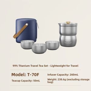 Kamjove | Travel Titanium Tea Set Portable