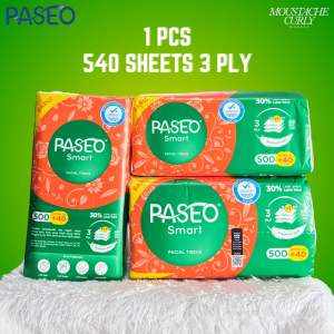 1 Pcs Tisu Wajah / Tissue Paseo 500 + 40 Sheets 3 Ply